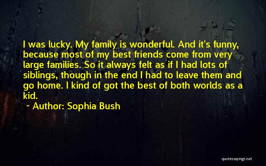 Family Is Wonderful Quotes By Sophia Bush