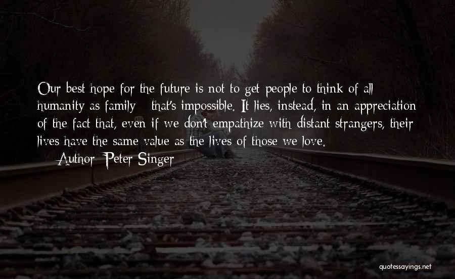 Family Lies Quotes By Peter Singer