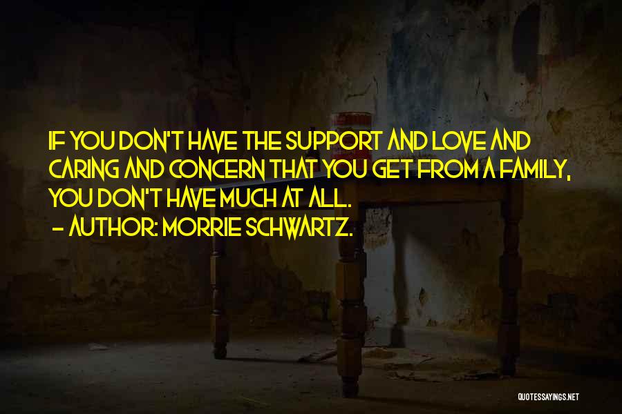 Family Love And Support Quotes By Morrie Schwartz.