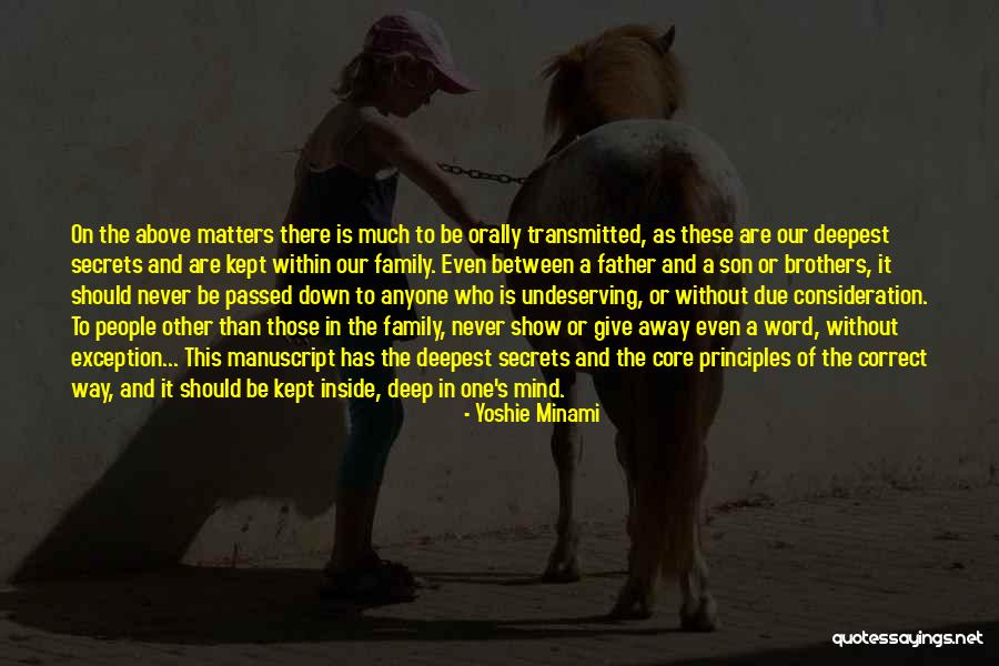 Family Matters Quotes By Yoshie Minami