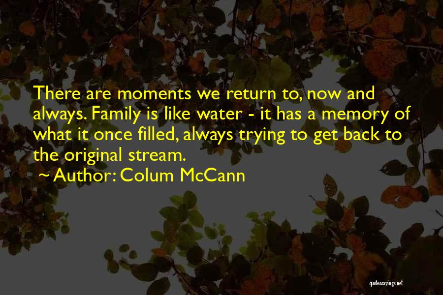 Family Moments Quotes By Colum McCann