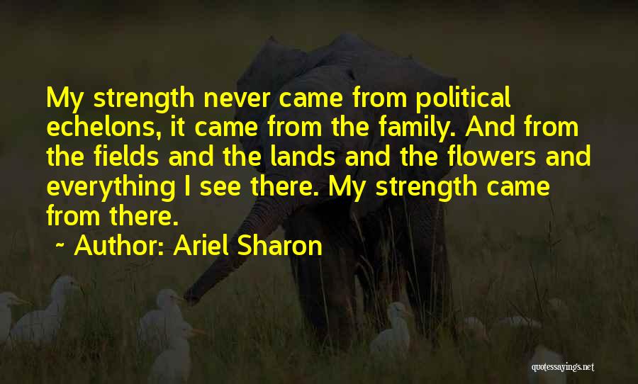 Family My Strength Quotes By Ariel Sharon