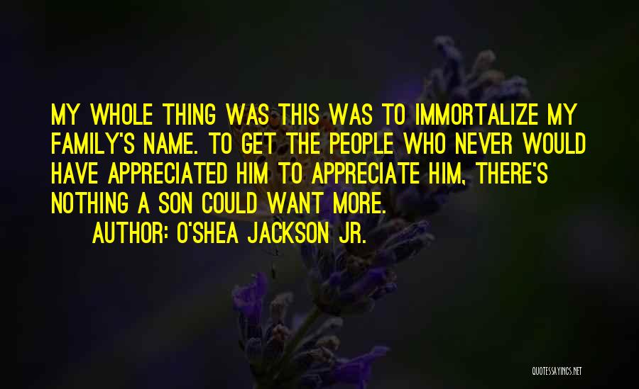 Family Names Quotes By O'Shea Jackson Jr.