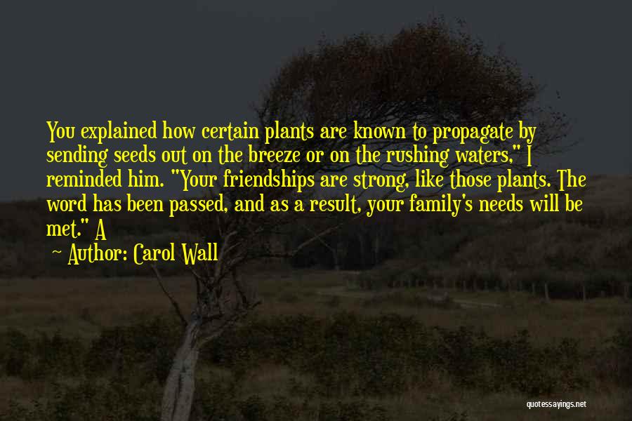 Family Needs You Quotes By Carol Wall