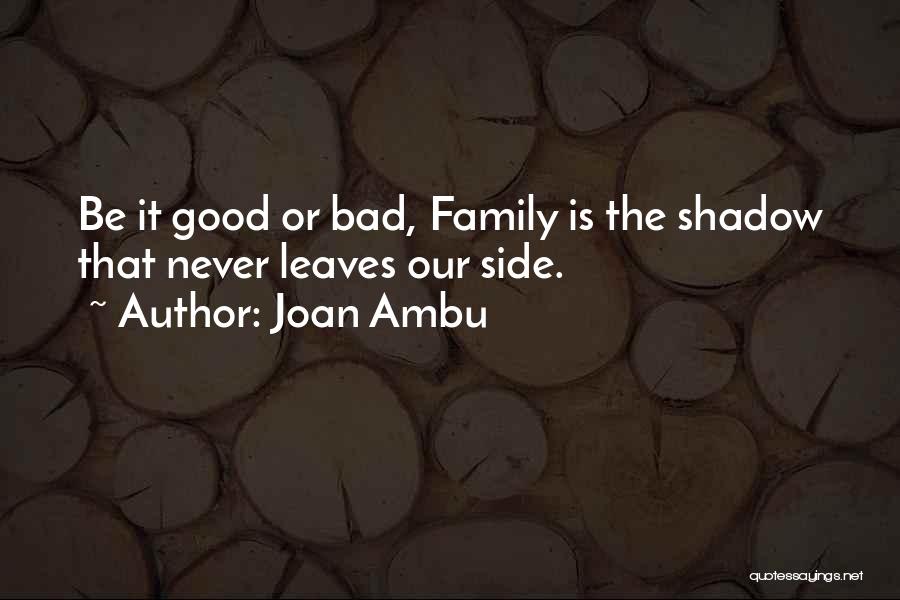 Family Never Leaves Quotes By Joan Ambu
