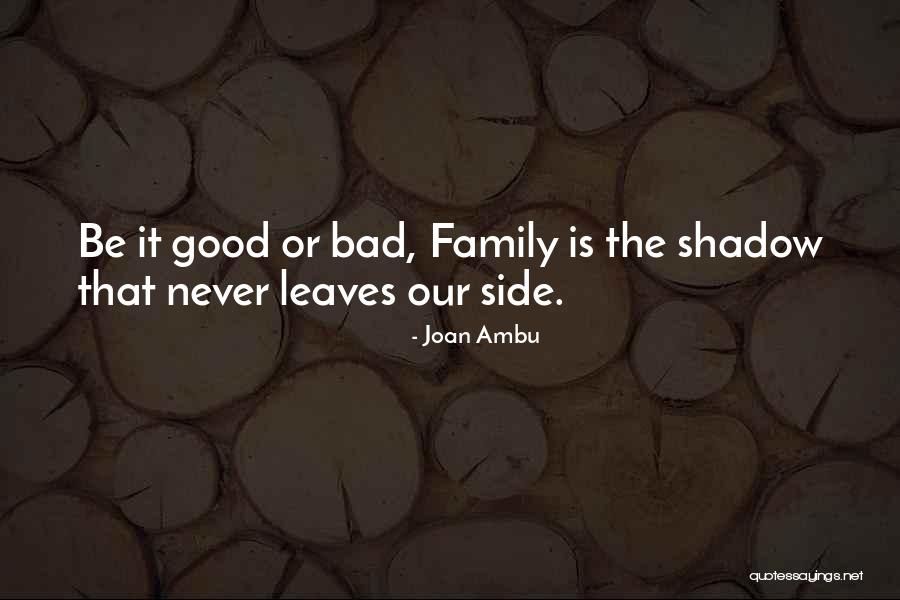 Family Never Leaves Quotes By Joan Ambu