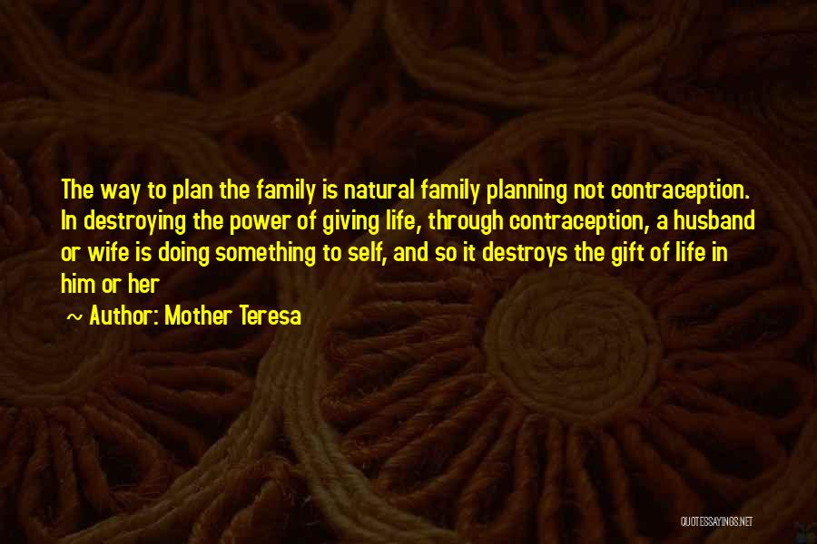 Family Planning Quotes By Mother Teresa