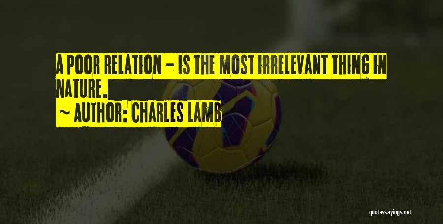 Family Relation Quotes By Charles Lamb