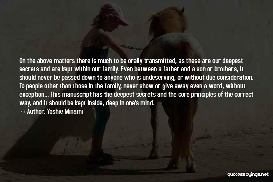 Family Should Be There Quotes By Yoshie Minami