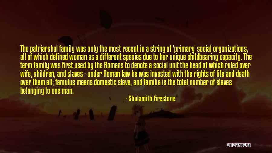 Family Unit Quotes By Shulamith Firestone