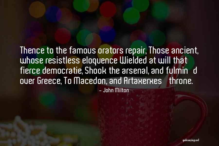 Famous Ancient Greece Quotes By John Milton Famous Ancient Greece Quotes By John Milton