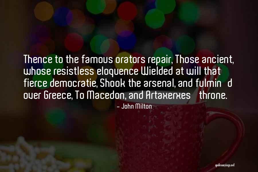 Famous Ancient Greece Quotes By John Milton