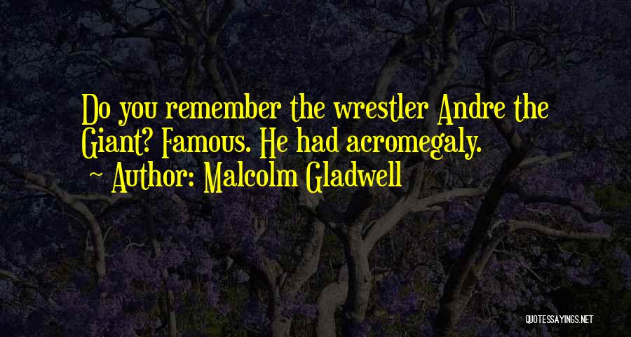 Famous Andre The Giant Quotes By Malcolm Gladwell