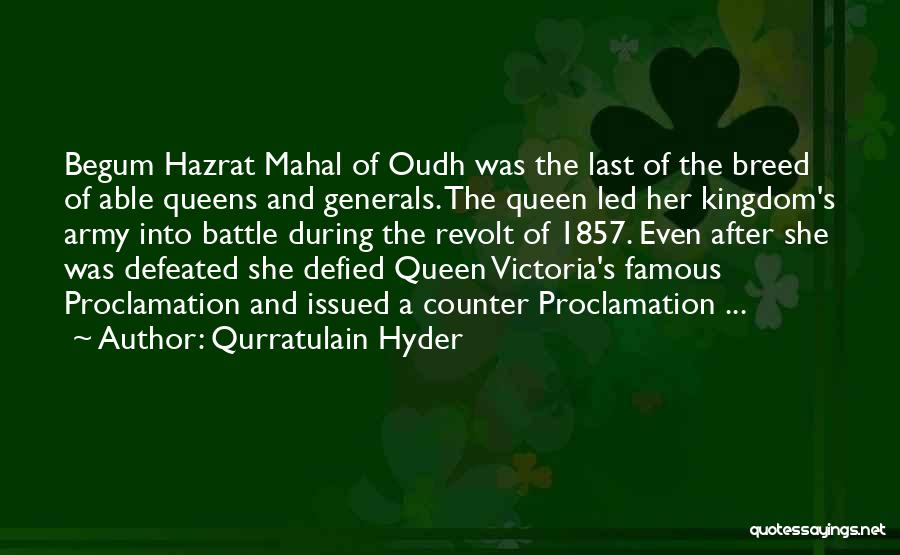 Famous Army Generals Quotes By Qurratulain Hyder