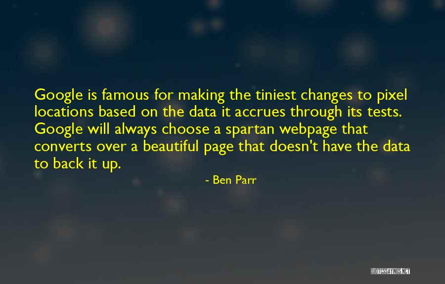 Famous Back Up Quotes By Ben Parr