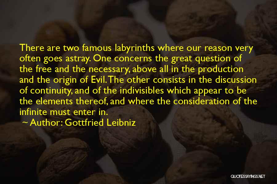 Famous Consideration Quotes By Gottfried Leibniz