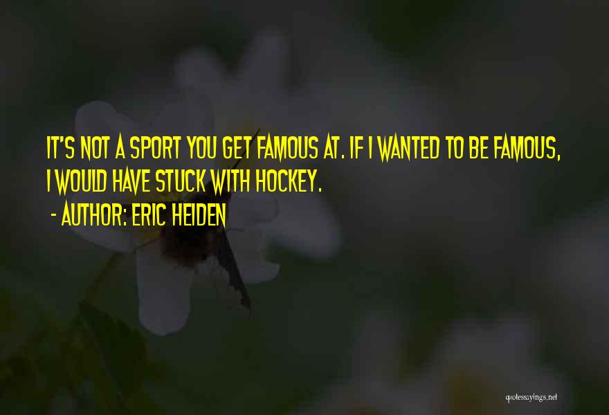 Famous Hockey Quotes By Eric Heiden