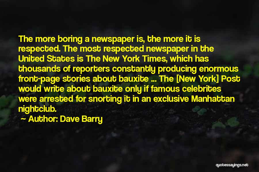 Famous Manhattan Quotes By Dave Barry