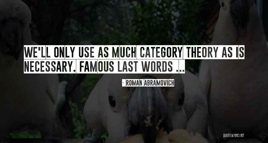 Famous Math Quotes By Roman Abramovich