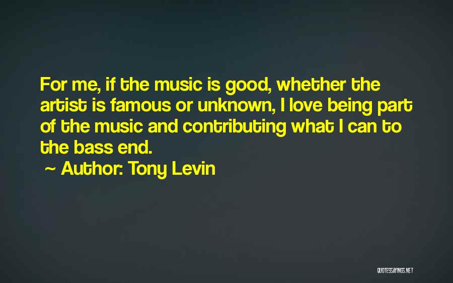 Famous Music Artist Quotes By Tony Levin