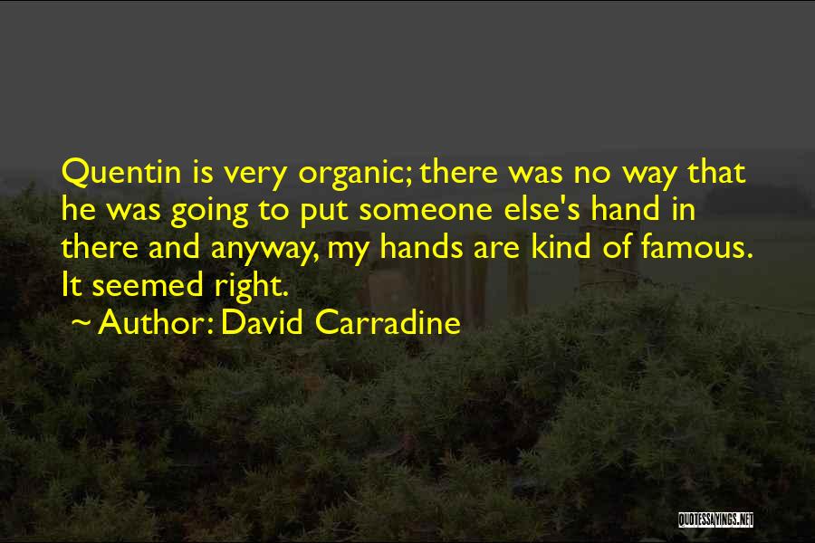 Famous My Way Quotes By David Carradine