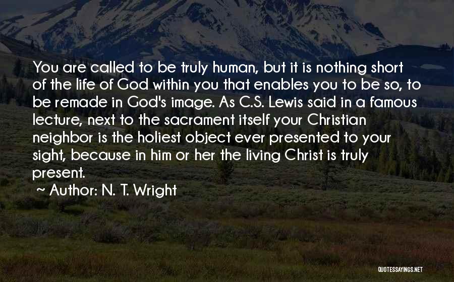 Famous Neighbor Quotes By N. T. Wright