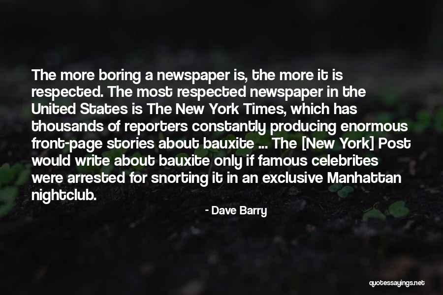 Famous New York Times Quotes By Dave Barry