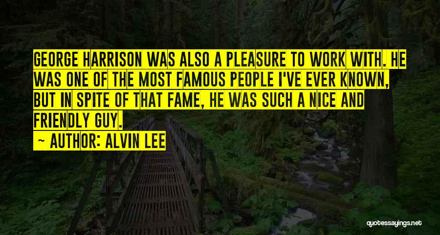 Famous Nice Guy Quotes By Alvin Lee