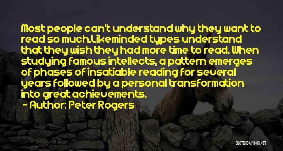 Famous Reading Quotes By Peter Rogers