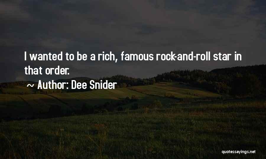 Famous Rock And Roll Star Quotes By Dee Snider