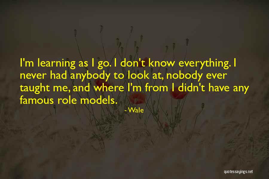 Famous Role Models Quotes By Wale