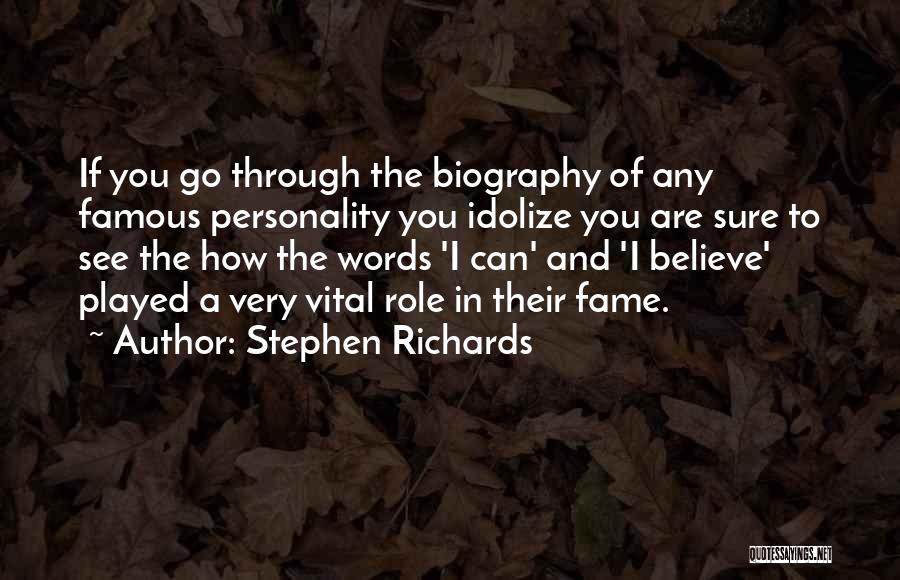 Famous Self-concept Quotes By Stephen Richards