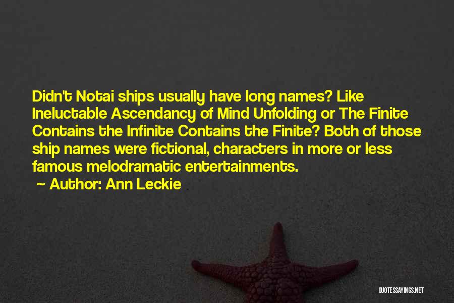 Famous Ship Quotes By Ann Leckie