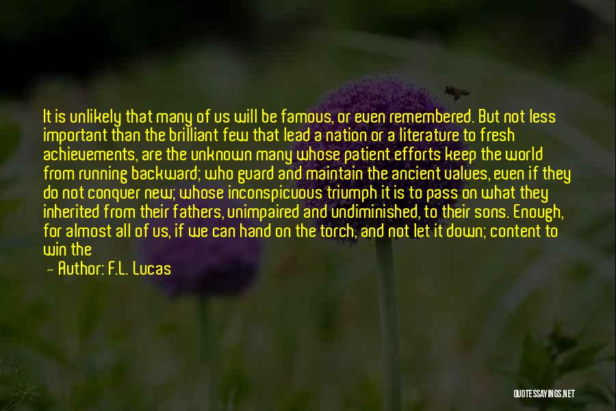 Famous Us Quotes By F.L. Lucas