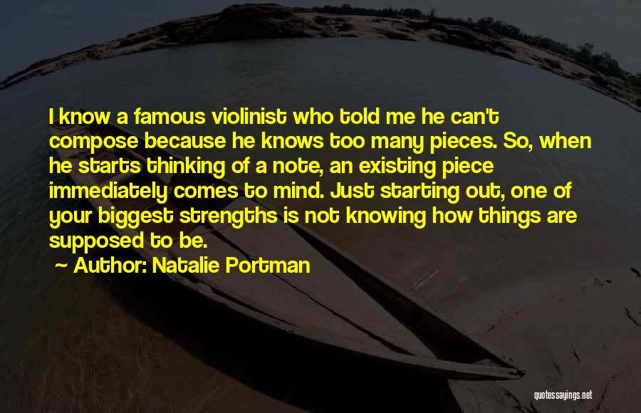 Famous Violinist Quotes By Natalie Portman