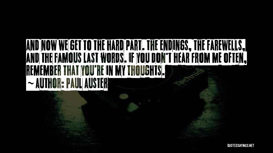 Famous Words Or Quotes By Paul Auster