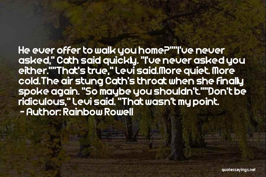 Fangirl Cath And Levi Quotes By Rainbow Rowell