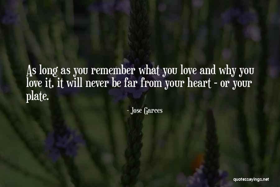 Far From Your Love Quotes By Jose Garces Far From Your Love Quotes By Jose Garces