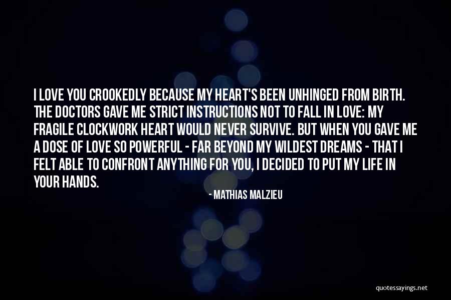 Far From Your Love Quotes By Mathias Malzieu Far From Your Love Quotes By Mathias Malzieu