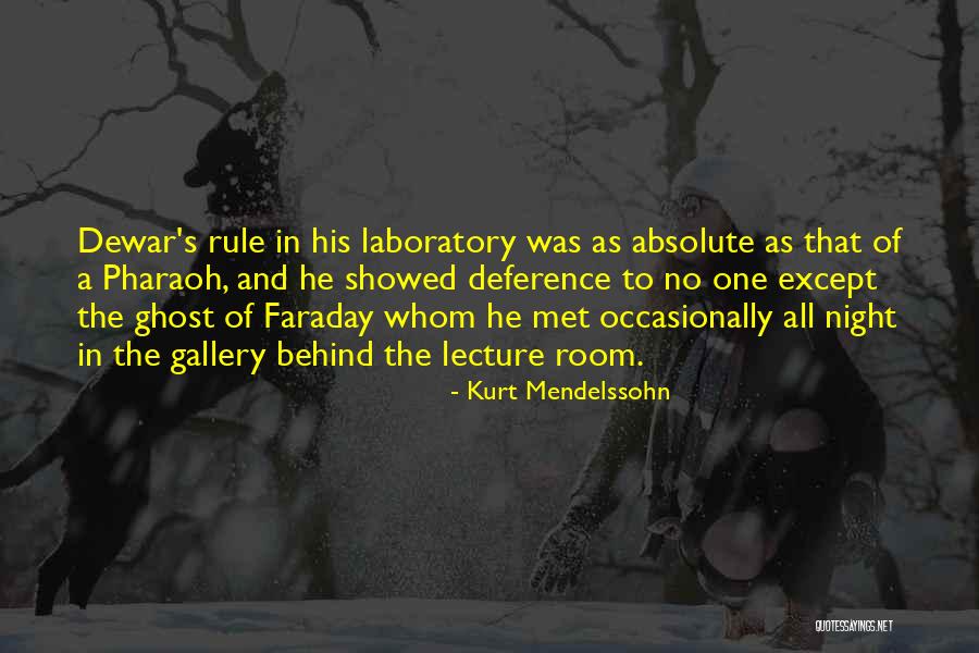 Faraday Quotes By Kurt Mendelssohn