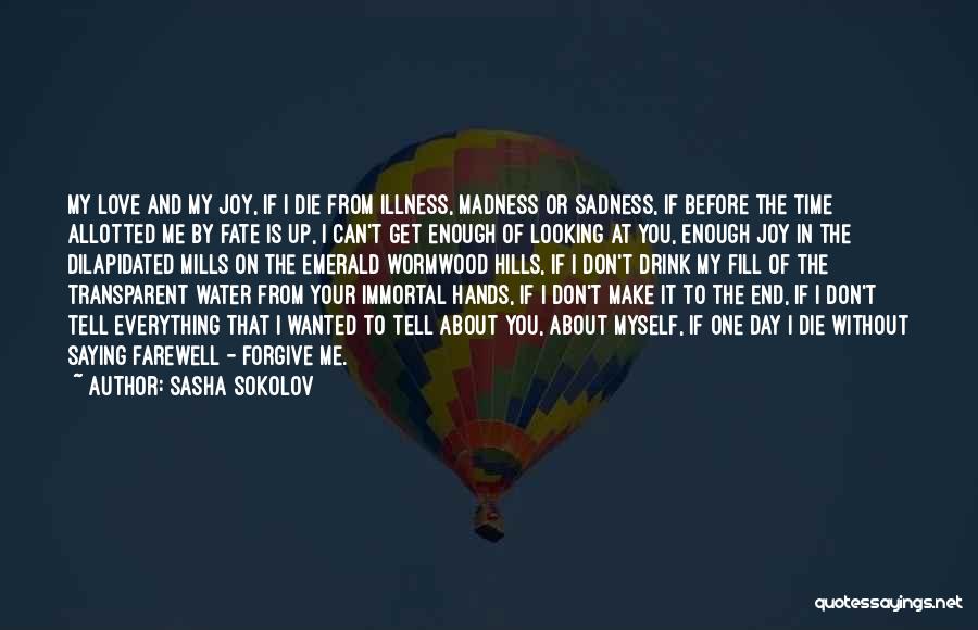 Farewell Love Quotes By Sasha Sokolov