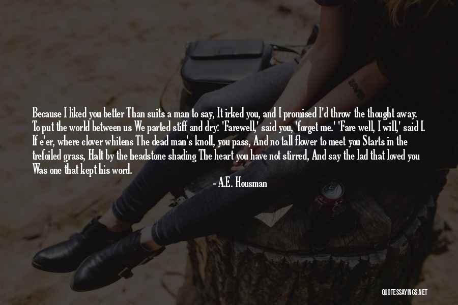 Farewell Quotes By A.E. Housman