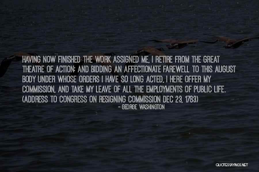 Farewell Quotes By George Washington