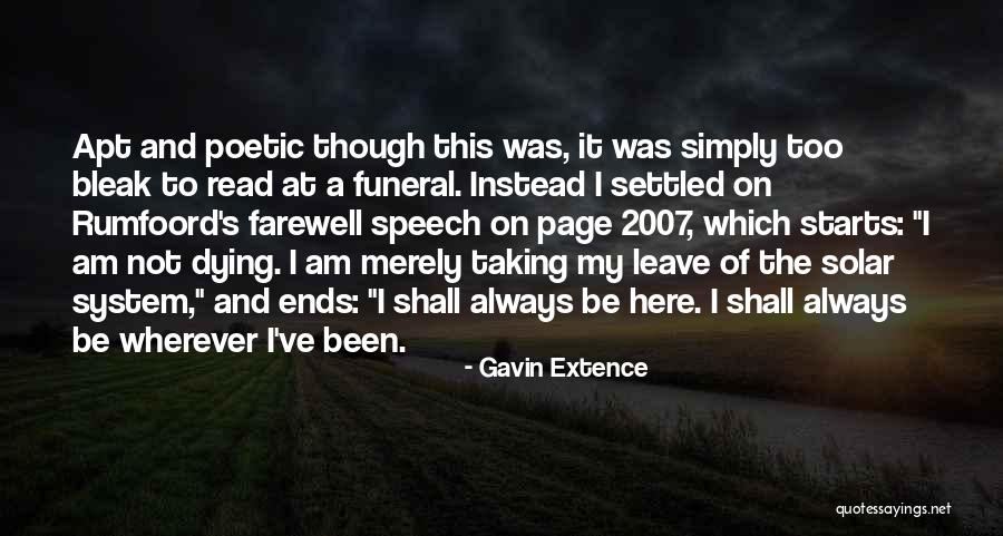 Farewell Speech Quotes By Gavin Extence Farewell Speech Quotes By Gavin Extence