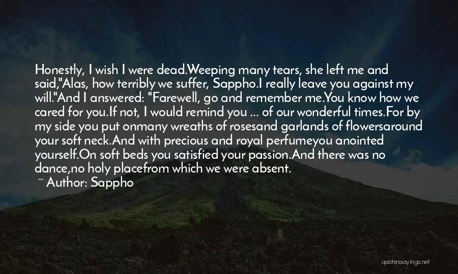 Farewell To The Dead Quotes By Sappho