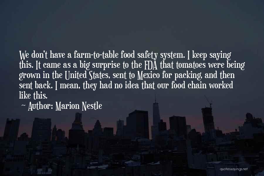 Farm And Food Quotes By Marion Nestle