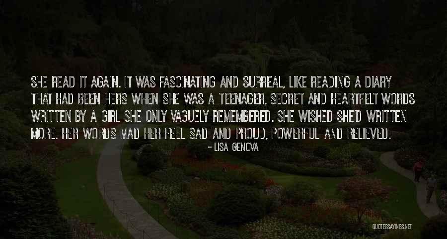 Fascinating Girl Quotes By Lisa Genova