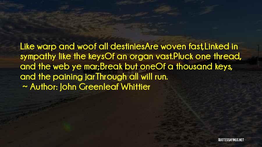 Fast Break Quotes By John Greenleaf Whittier