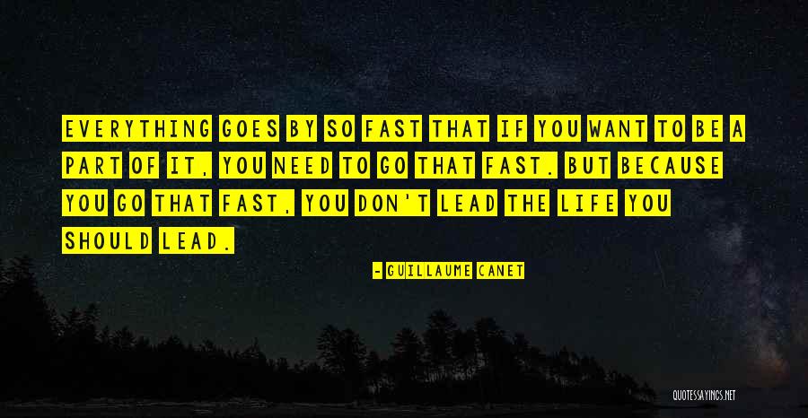 Fast Life Quotes By Guillaume Canet