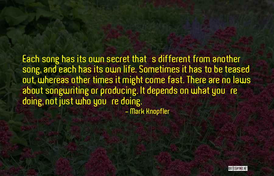 Fast Life Quotes By Mark Knopfler